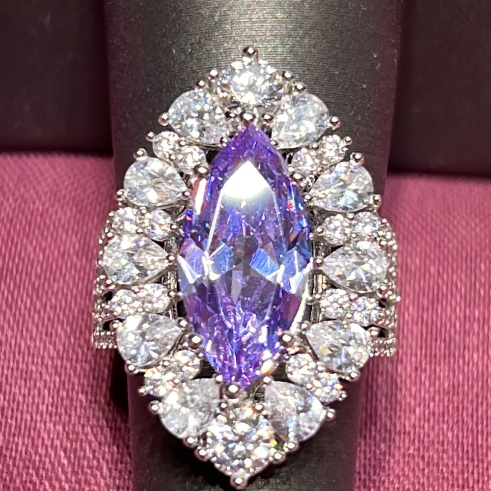 Bella Luce Lavender & White Diamond Simulants Ring